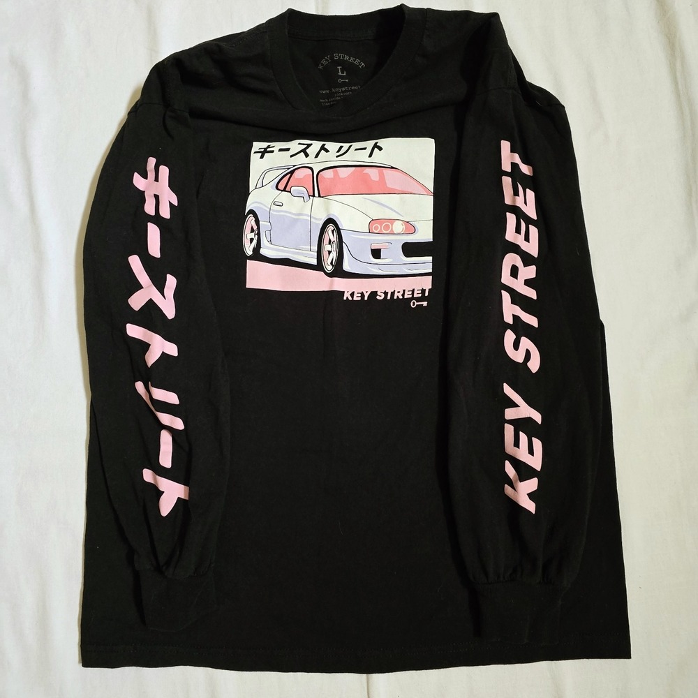 Key Street Ichiban Black Graphic Sweatshirt Men's Sz Large Crewneck 100% Cotton